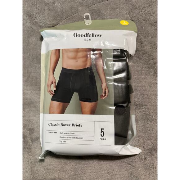 NWT Goodfellow Co. 15 Pairs of Black Boxer Briefs Size Small 28/30 Soft Stretch - Picture 2 of 6